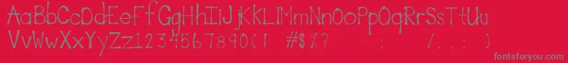 Marinade Font – Gray Fonts on Red Background