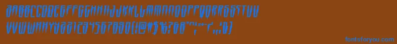 Swordtoothsemital Font – Blue Fonts on Brown Background