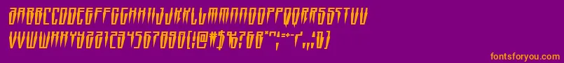 Swordtoothsemital Font – Orange Fonts on Purple Background