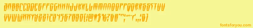 Swordtoothsemital Font – Orange Fonts on Yellow Background