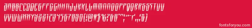 Swordtoothsemital Font – Pink Fonts on Red Background