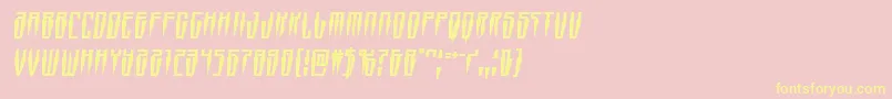 Swordtoothsemital-Schriftart – Gelbe Schriften auf rosa Hintergrund