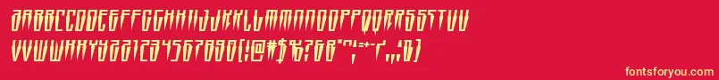 Swordtoothsemital Font – Yellow Fonts on Red Background