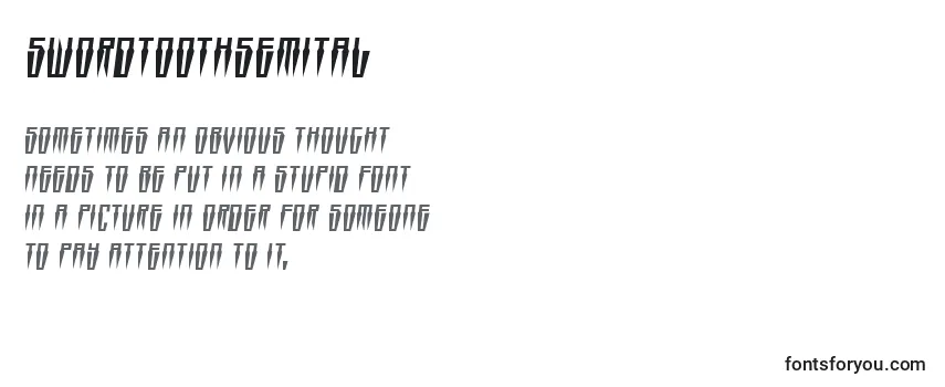 Swordtoothsemital Font