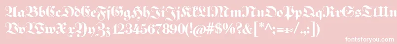 Fettekabinettfraktur Font – White Fonts on Pink Background