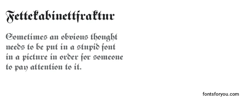 Review of the Fettekabinettfraktur Font