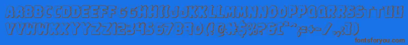Johnnytorch3D Font – Brown Fonts on Blue Background