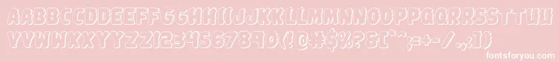フォントJohnnytorch3D – ピンクの背景に白い文字
