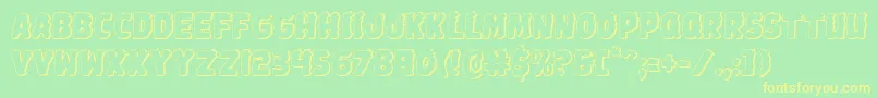 Johnnytorch3D Font – Yellow Fonts on Green Background