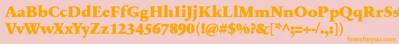 SabonnextLtBlack Font – Orange Fonts on Pink Background