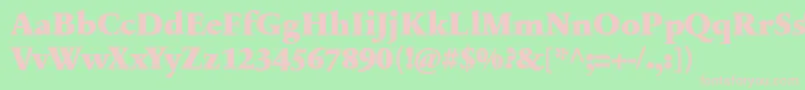 SabonnextLtBlack Font – Pink Fonts on Green Background