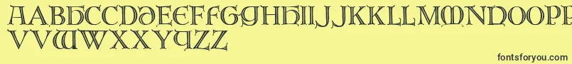 Шрифт Brandegoris – чёрные шрифты на жёлтом фоне