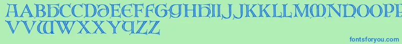 Brandegoris Font – Blue Fonts on Green Background