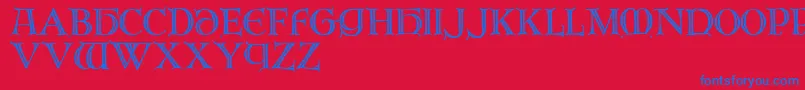 Brandegoris Font – Blue Fonts on Red Background