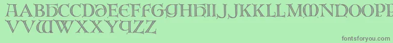 Шрифт Brandegoris – серые шрифты на зелёном фоне