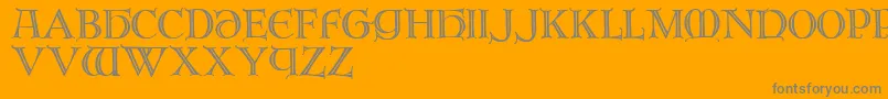 Brandegoris-Schriftart – Graue Schriften auf orangefarbenem Hintergrund