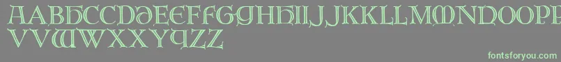 Brandegoris Font – Green Fonts on Gray Background