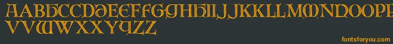 フォントBrandegoris – 黒い背景にオレンジの文字