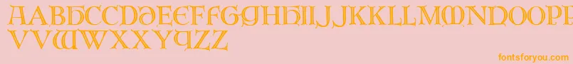 Brandegoris Font – Orange Fonts on Pink Background