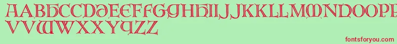 Шрифт Brandegoris – красные шрифты на зелёном фоне