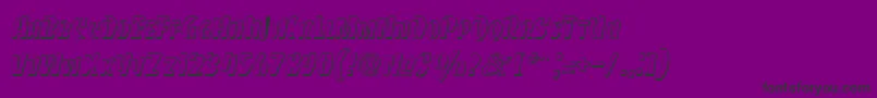 BancodiBold-Schriftart – Schwarze Schriften auf violettem Hintergrund