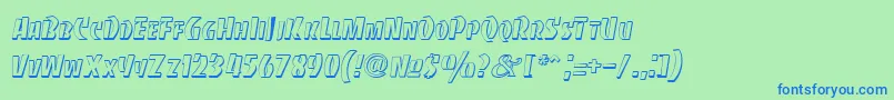 BancodiBold Font – Blue Fonts on Green Background