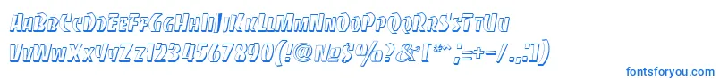 Шрифт BancodiBold – синие шрифты на белом фоне