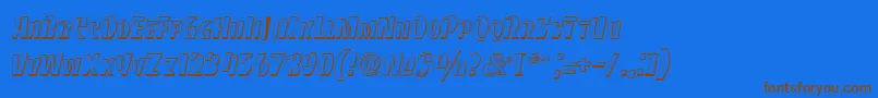 BancodiBold-Schriftart – Braune Schriften auf blauem Hintergrund