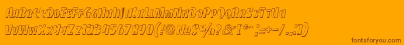 BancodiBold-Schriftart – Braune Schriften auf orangefarbenem Hintergrund