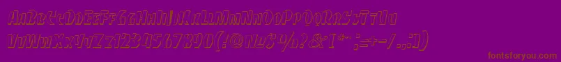 BancodiBold-Schriftart – Braune Schriften auf violettem Hintergrund