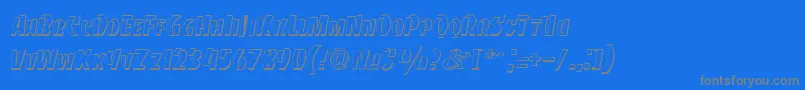 BancodiBold Font – Gray Fonts on Blue Background