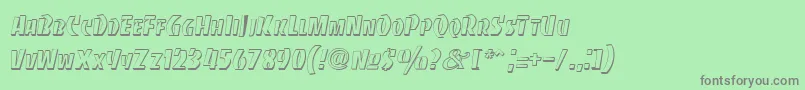 BancodiBold Font – Gray Fonts on Green Background