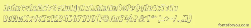 BancodiBold-Schriftart – Graue Schriften auf gelbem Hintergrund