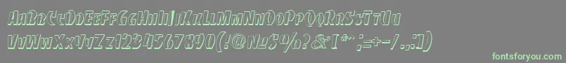 Шрифт BancodiBold – зелёные шрифты на сером фоне