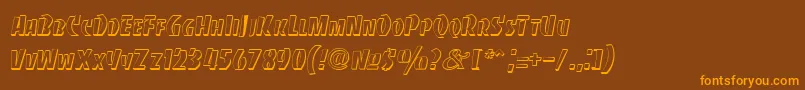 BancodiBold Font – Orange Fonts on Brown Background