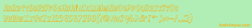 BancodiBold Font – Orange Fonts on Green Background