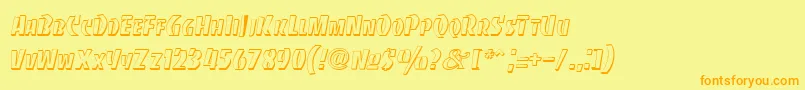 BancodiBold Font – Orange Fonts on Yellow Background