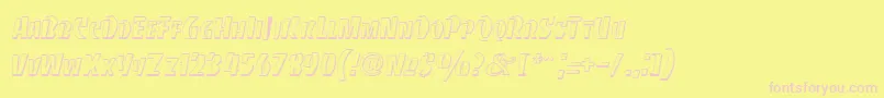 BancodiBold-Schriftart – Rosa Schriften auf gelbem Hintergrund