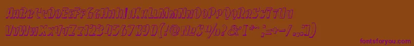 BancodiBold-fontti – violetit fontit ruskealla taustalla