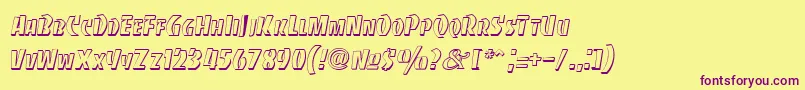 BancodiBold-fontti – violetit fontit keltaisella taustalla