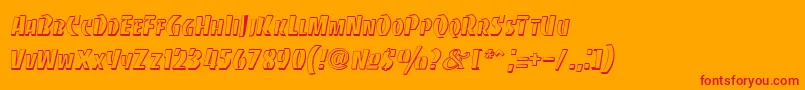 BancodiBold-Schriftart – Rote Schriften auf orangefarbenem Hintergrund