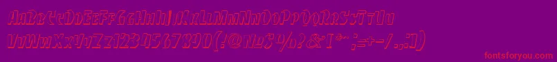 BancodiBold Font – Red Fonts on Purple Background