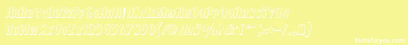 Шрифт BancodiBold – белые шрифты на жёлтом фоне