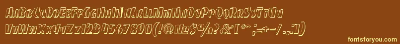 Шрифт BancodiBold – жёлтые шрифты на коричневом фоне