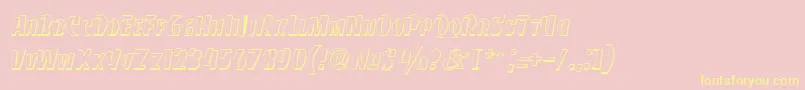 BancodiBold-Schriftart – Gelbe Schriften auf rosa Hintergrund