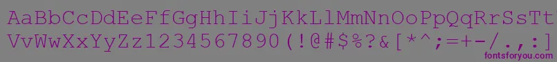 Шрифт Cour0 – фиолетовые шрифты на сером фоне