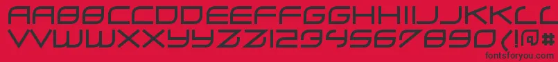 ZerohourRegular Font – Black Fonts on Red Background