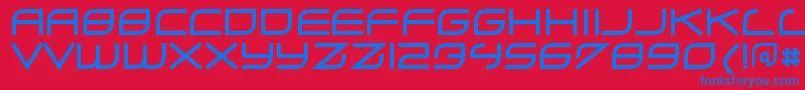 フォントZerohourRegular – 赤い背景に青い文字