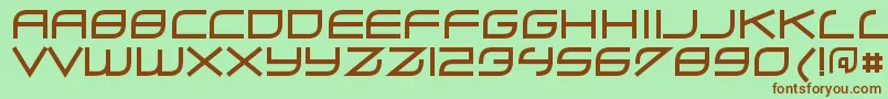 ZerohourRegular Font – Brown Fonts on Green Background