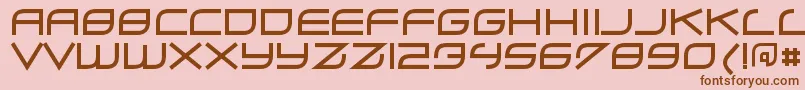 ZerohourRegular-fontti – ruskeat fontit vaaleanpunaisella taustalla